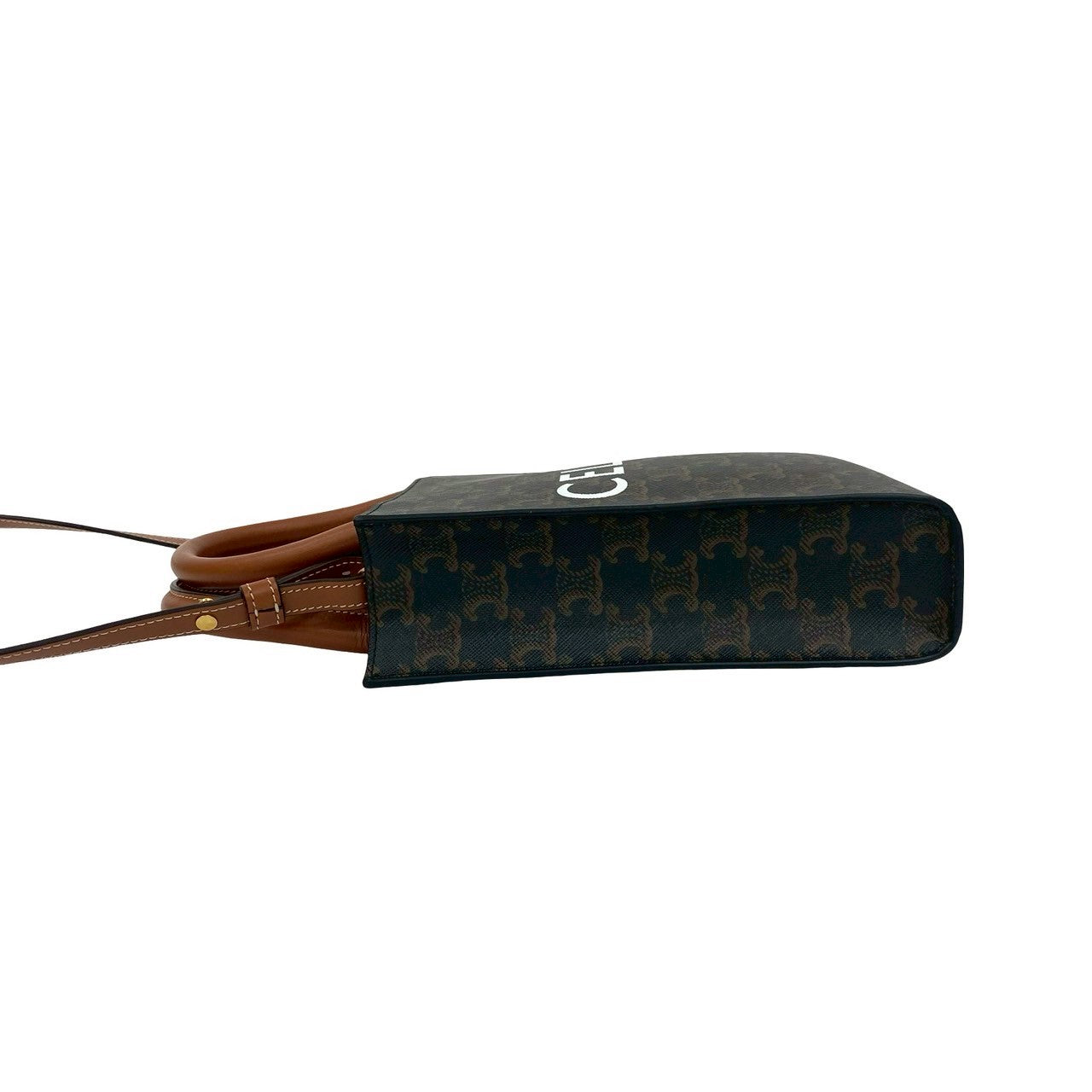 Celine Shoulder Bag Leather Brown Mini Vertical Cover