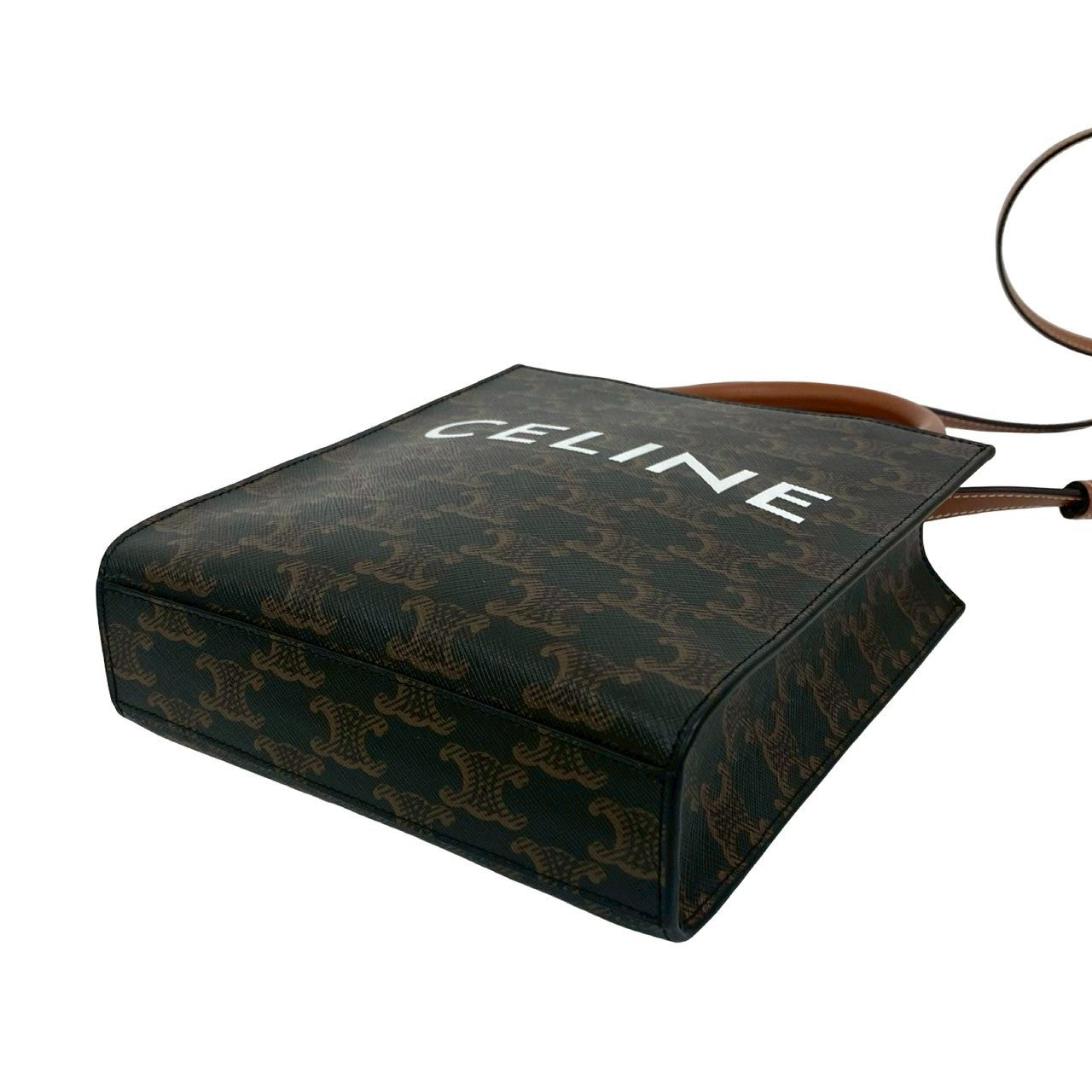 Celine Shoulder Bag Leather Brown Mini Vertical Cover