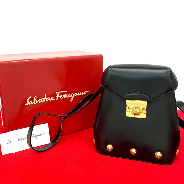 Salvatore Ferragamo Backpack Calfskin Black