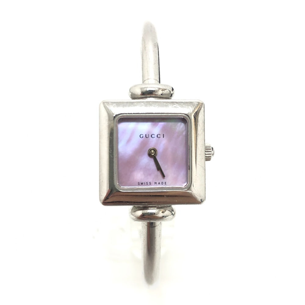 Gucci Watches Quartz 1900L Stainless Steel Silver Square Pink Dial Women