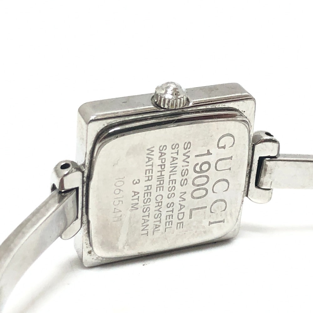 Gucci Watches Quartz 1900L Stainless Steel Silver Square Pink Dial Women