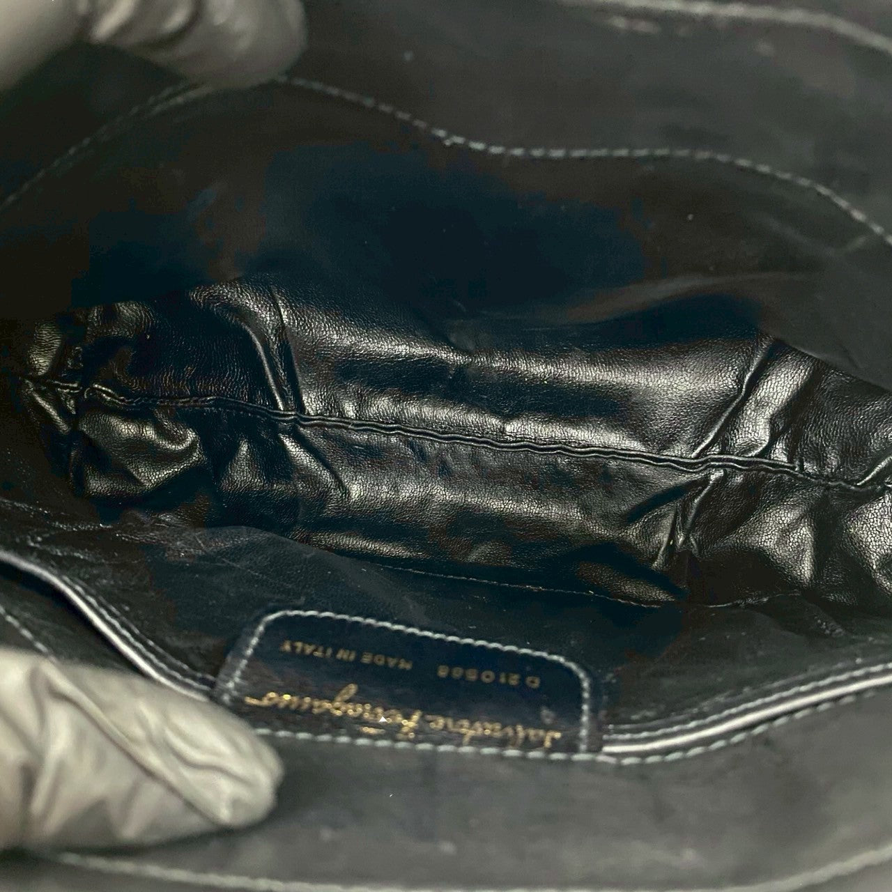 Salvatore Ferragamo Shoulder Bag Leather Black