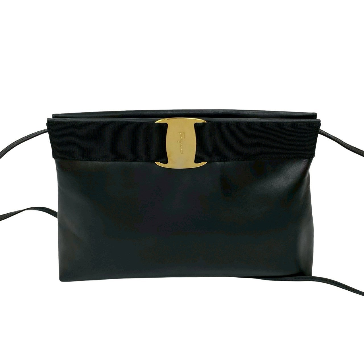 Salvatore Ferragamo Shoulder Bag Leather Black