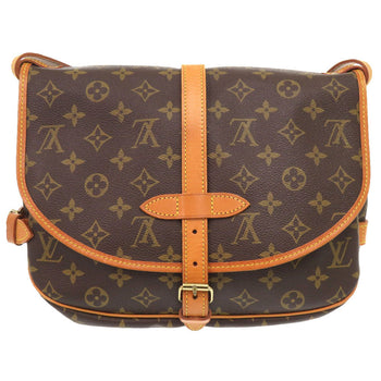 Louis Vuitton Shoulder Bag M42256 Monogram Canvas Brown Monogram Saumur 30 Women