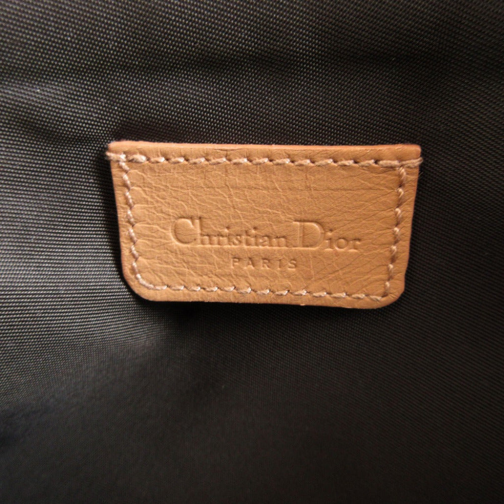 Christian Dior Handbag Canvas Brown Saddle Pouch Trotter Women