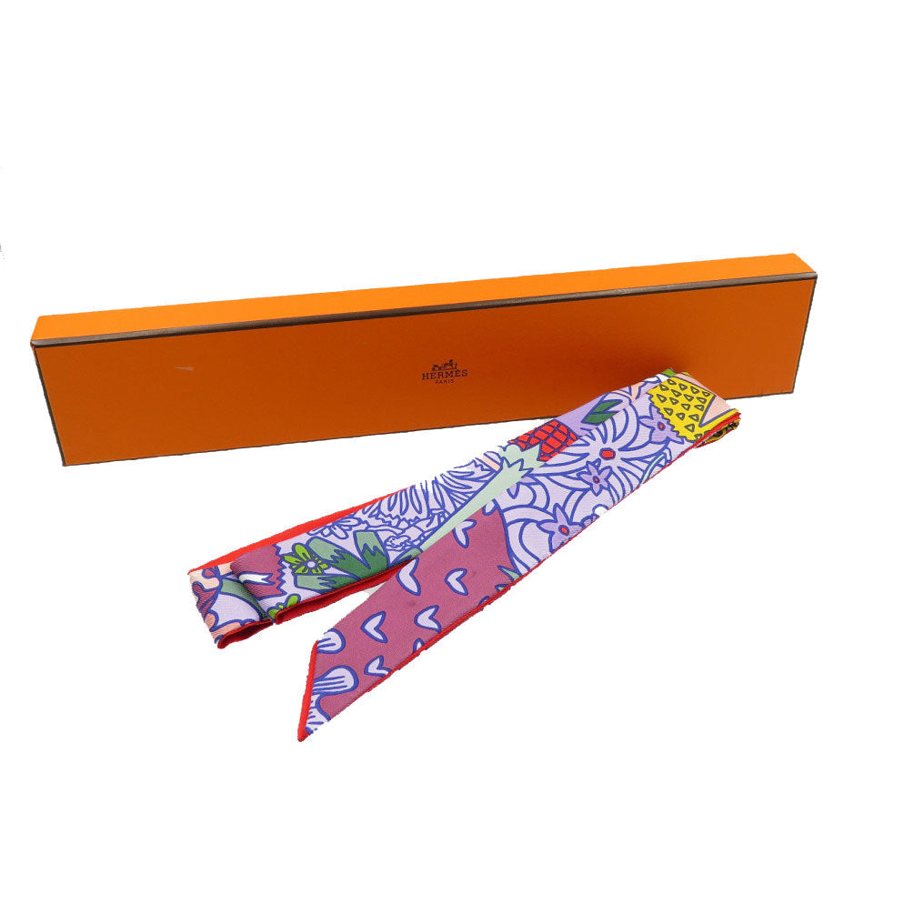 Hermes Scarf H053221S Silk Purple Twilon Women