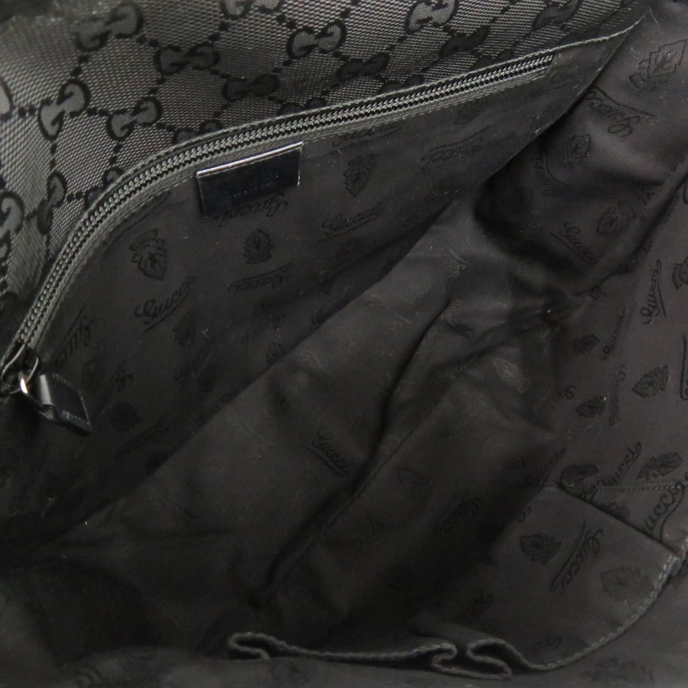 Gucci Shoulder Bag 201732 Pvc Coated Canvas Black Gg Implementation Messenger Bag Mens
