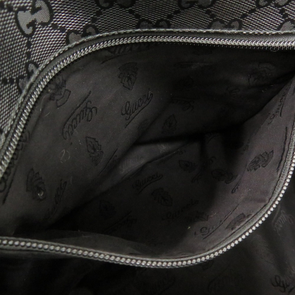 Gucci Shoulder Bag 201732 Pvc Coated Canvas Black Gg Implementation Messenger Bag Mens