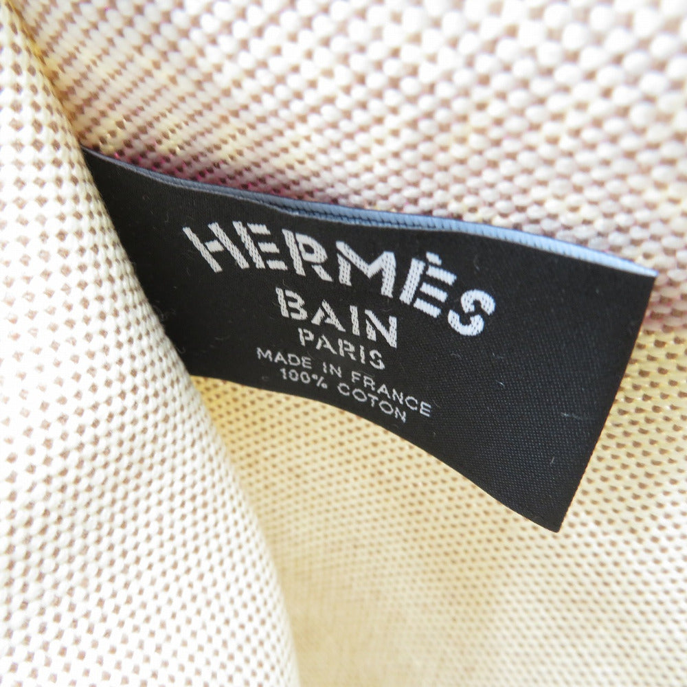Hermes Pouch Cotton Beige Poisson Natte Women(Unisex)