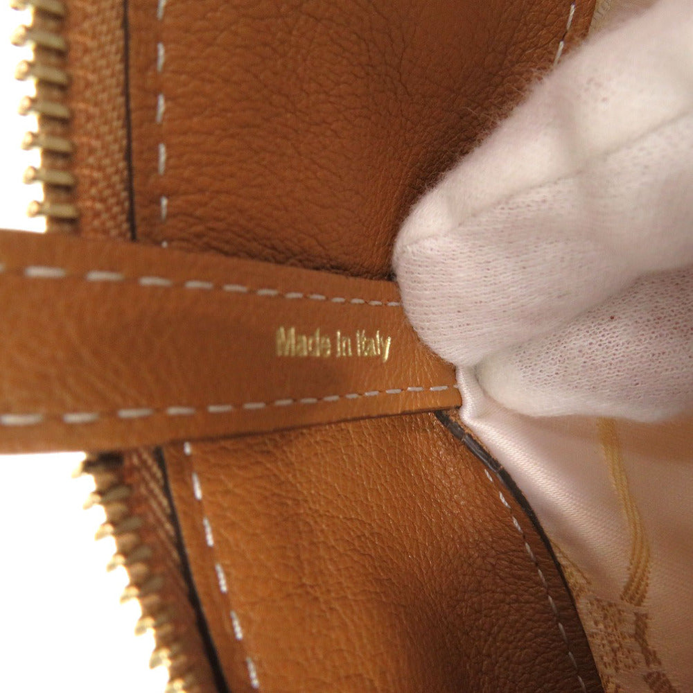 Delvaux Tote Bag Leather, Cotton Canvas Brown Everyday Bag Women