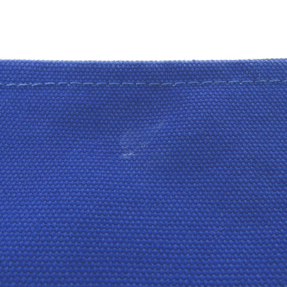 Hermes Pouch Cotton Canvas Blue Flat Pouch Mm Women