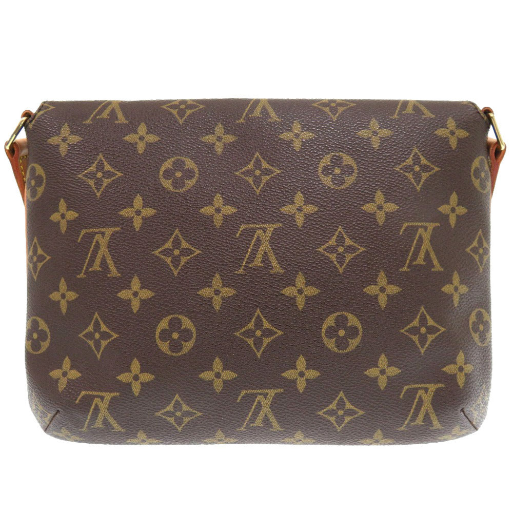 Louis Vuitton Shoulder Bag M51257 Monogram Canvas Brown Monogram Musette Tango Short Strap Women
