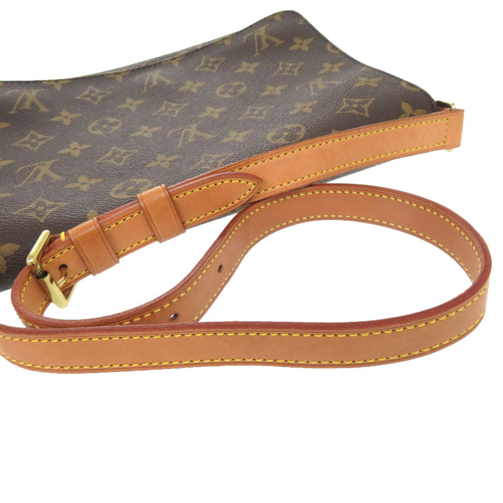 Louis Vuitton Shoulder Bag M51257 Monogram Canvas Brown Monogram Musette Tango Short Strap Women