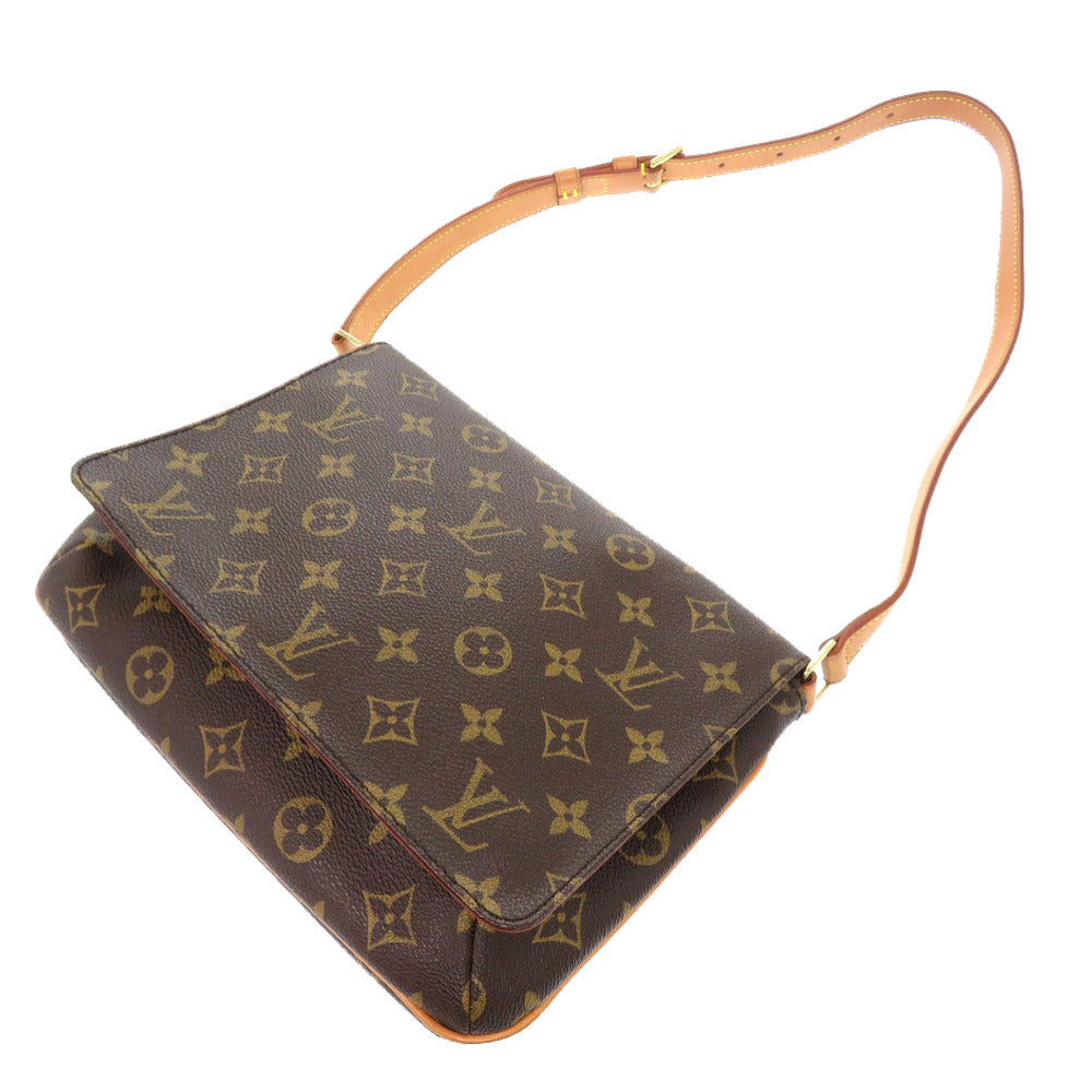 Louis Vuitton Shoulder Bag M51257 Monogram Canvas Brown Monogram Musette Tango Short Strap Women