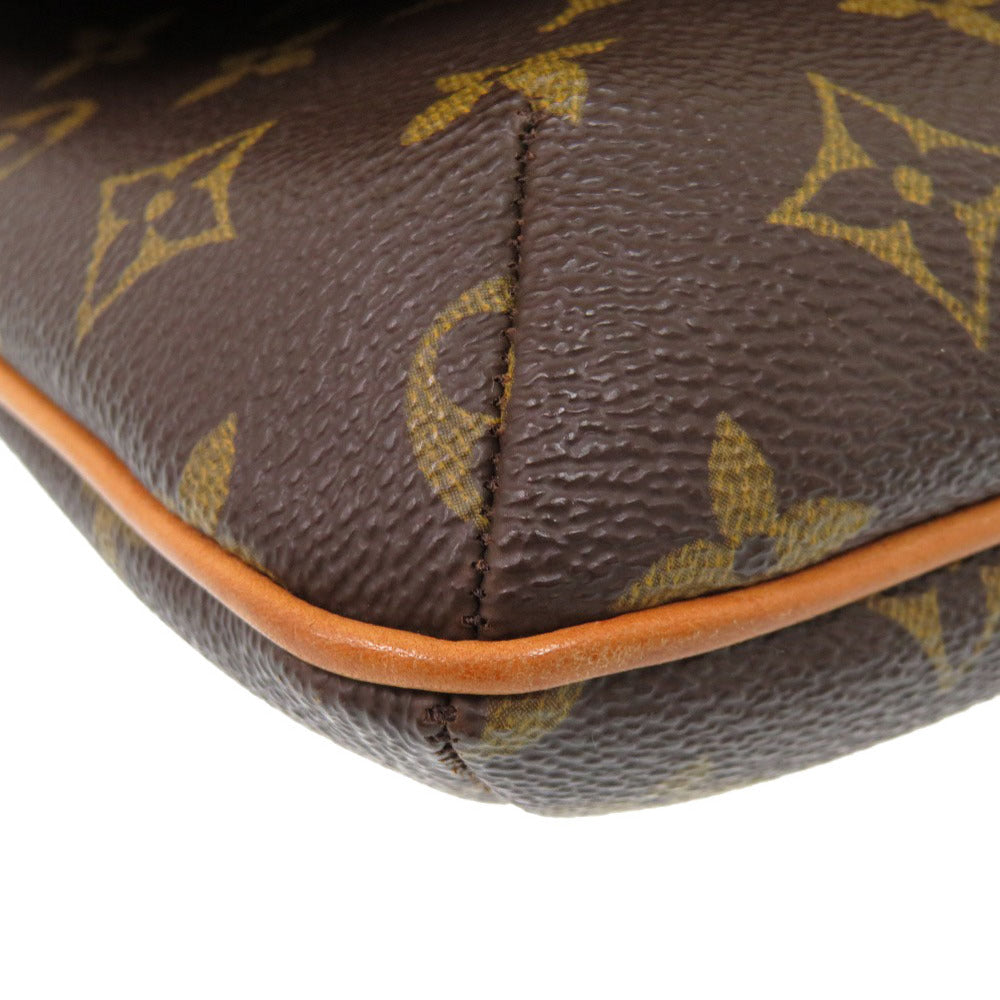Louis Vuitton Shoulder Bag M51257 Monogram Canvas Brown Monogram Musette Tango Short Strap Women