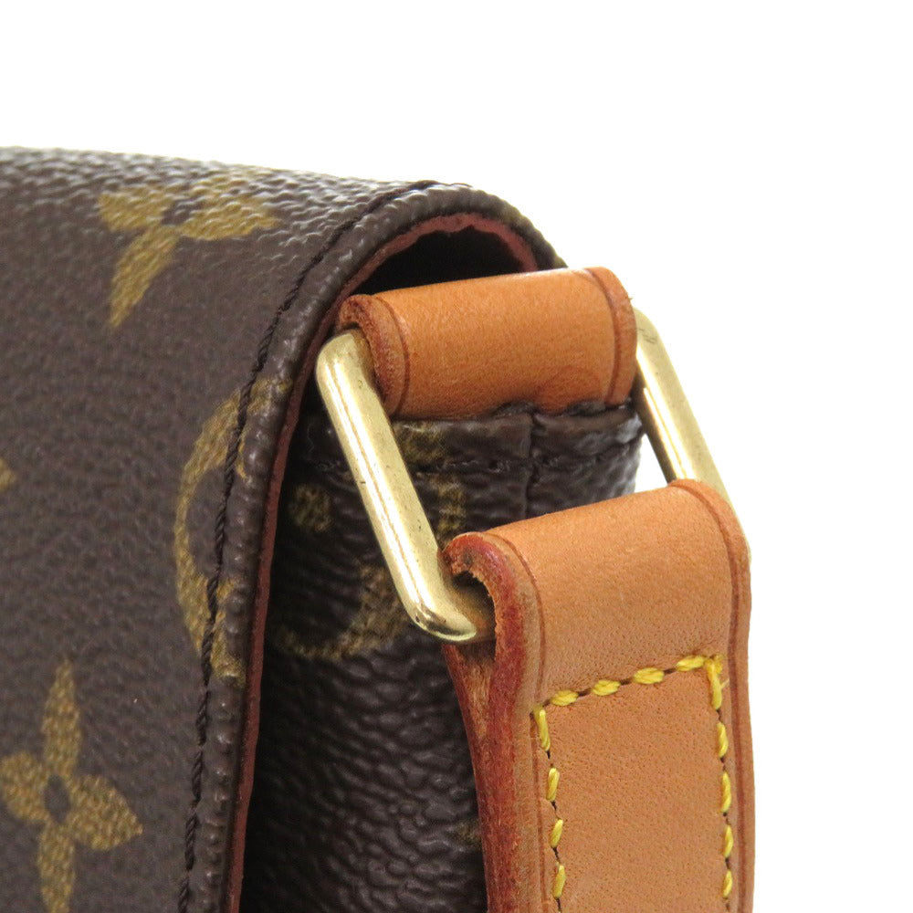 Louis Vuitton Shoulder Bag M51257 Monogram Canvas Brown Monogram Musette Tango Short Strap Women