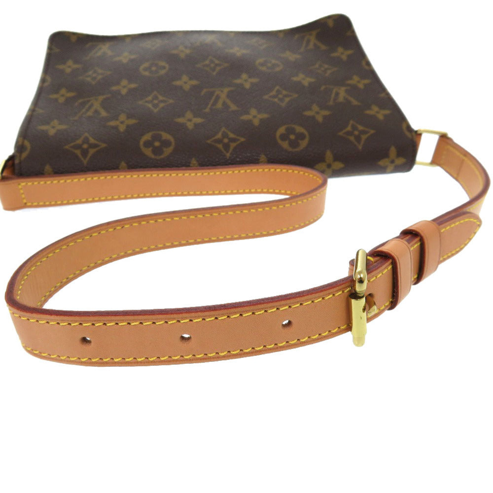 Louis Vuitton Shoulder Bag M51257 Monogram Canvas Brown Monogram Musette Tango Short Strap Women