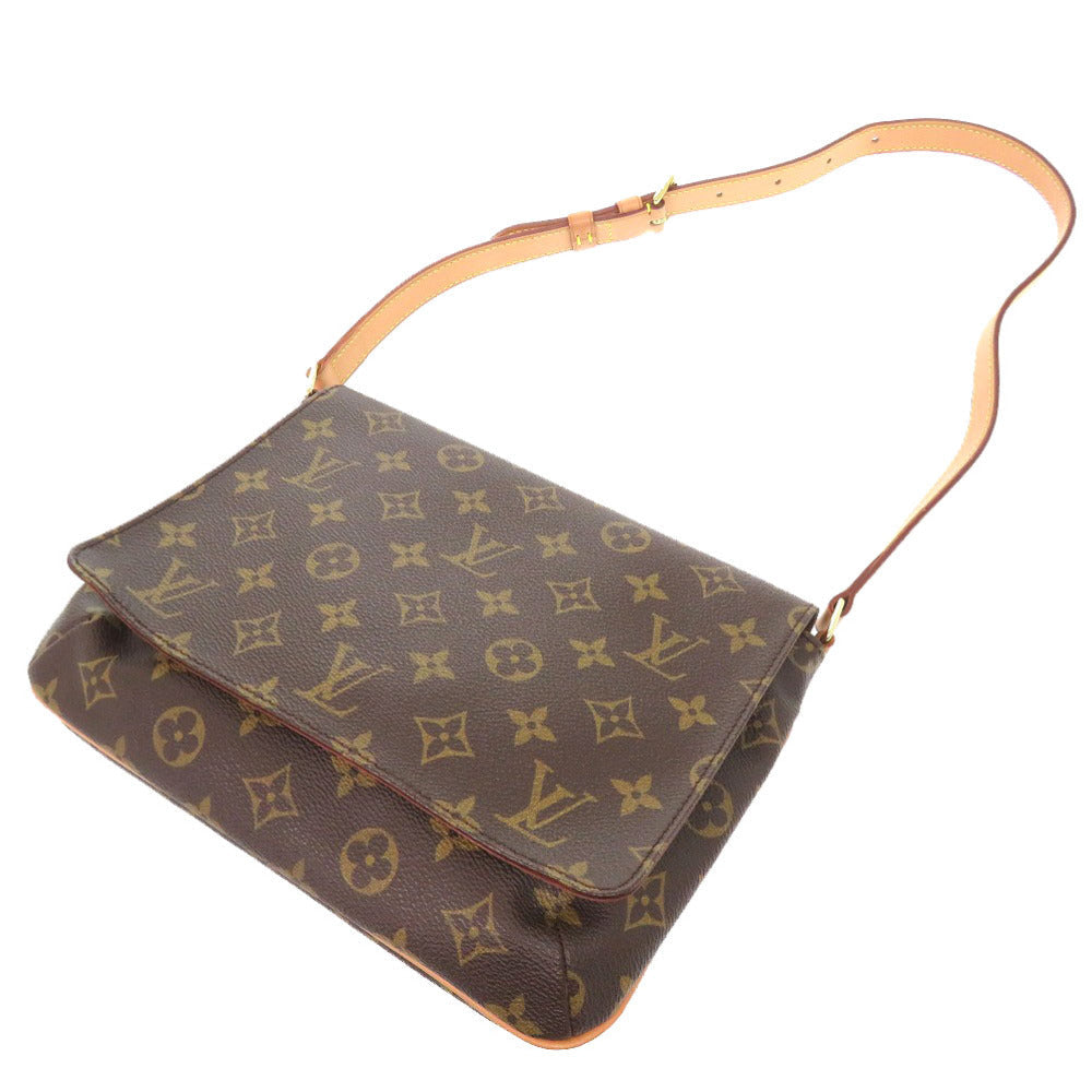 Louis Vuitton Shoulder Bag M51257 Monogram Canvas Brown Monogram Musette Tango Short Strap Women