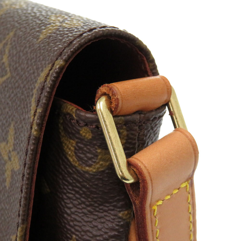 Louis Vuitton Shoulder Bag M51257 Monogram Canvas Brown Monogram Musette Tango Short Strap Women