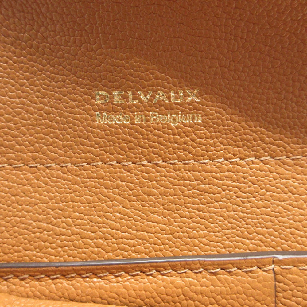 Delvaux Tri-Fold Wallet Ab0493Aauo Leather Brown Brillon Women Secondhand