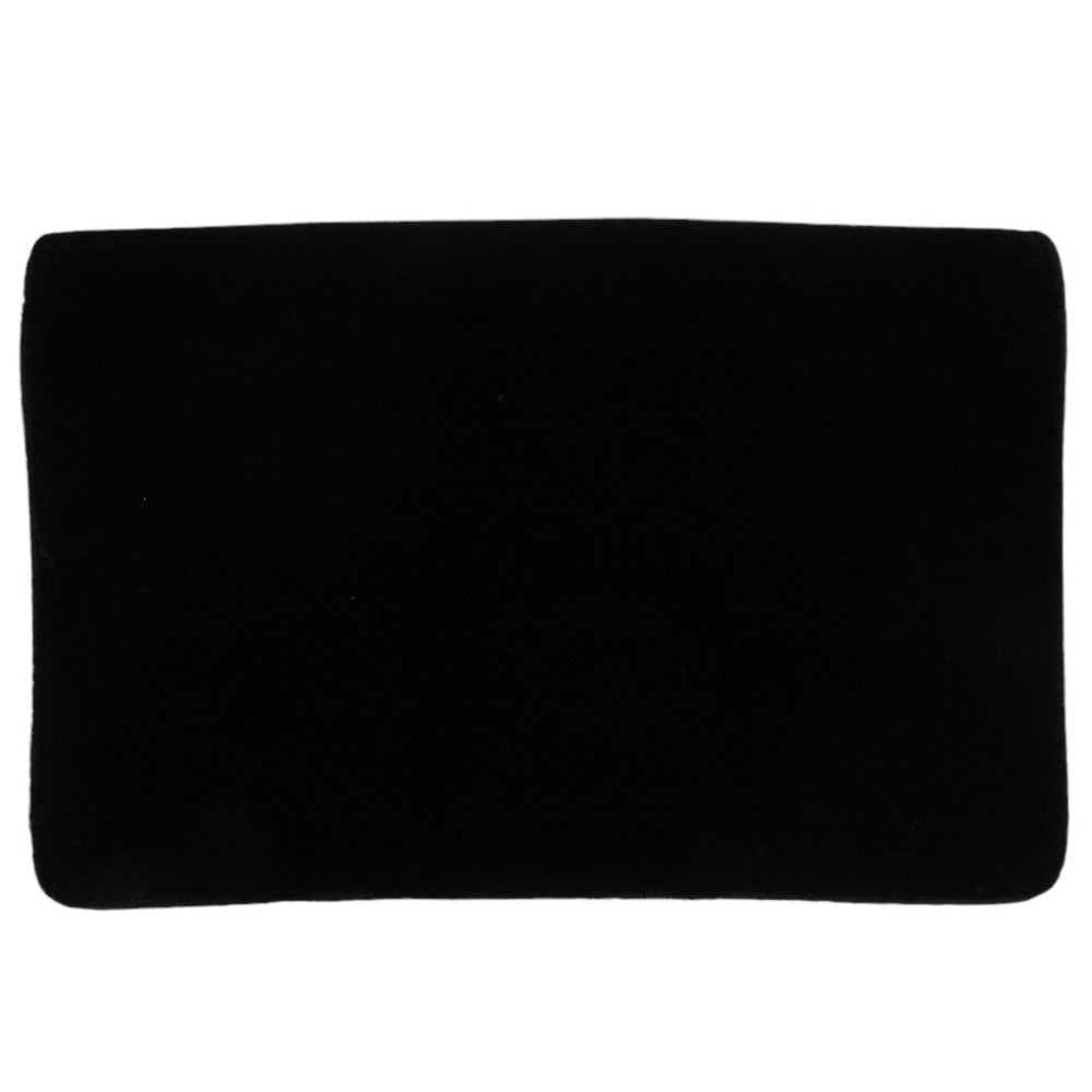 Jimmy Choo Long Wallet Purse Velor Black Chain Wallet Women