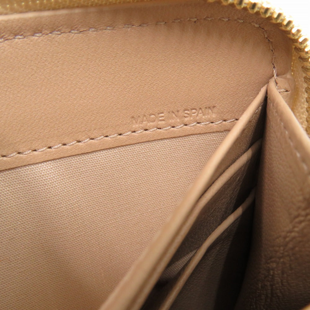 Chloe Long Wallet Purse Leather Beige Women