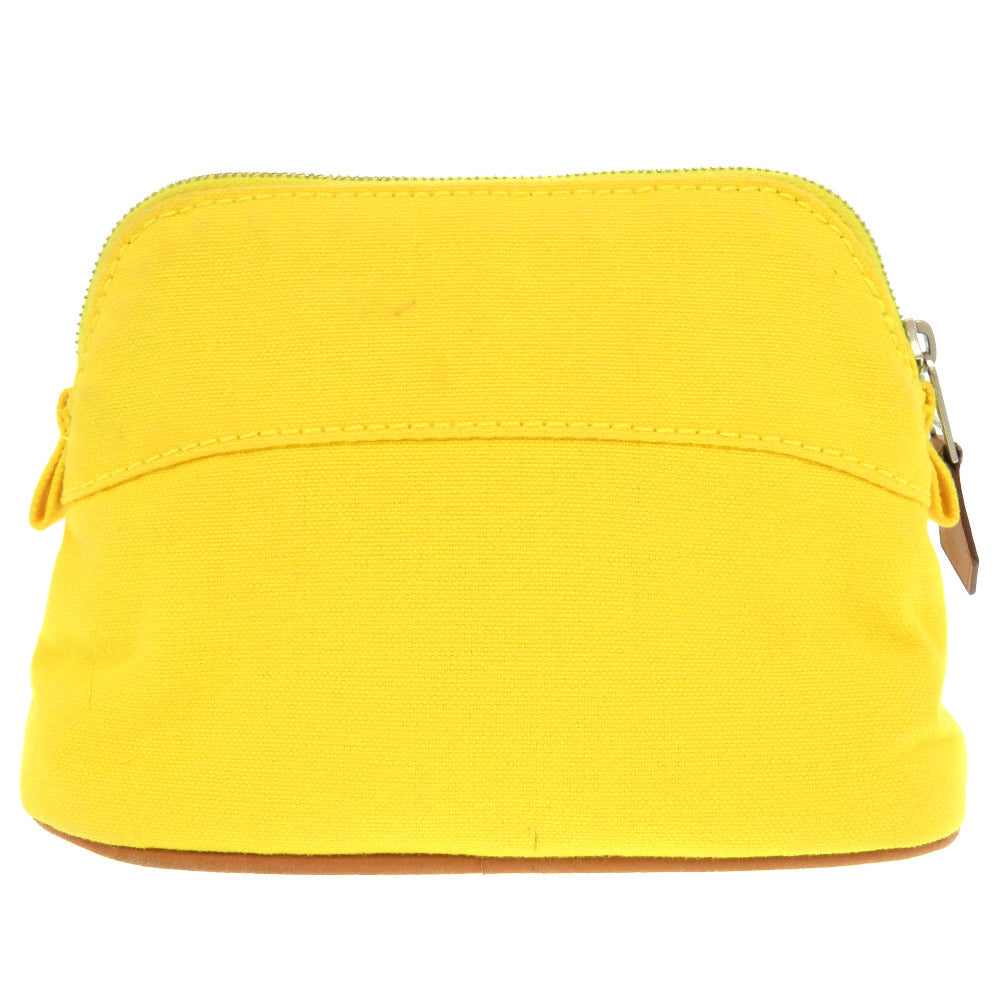 Hermes Pouch Cotton Yellow Boride Pouch Mini Mini Women