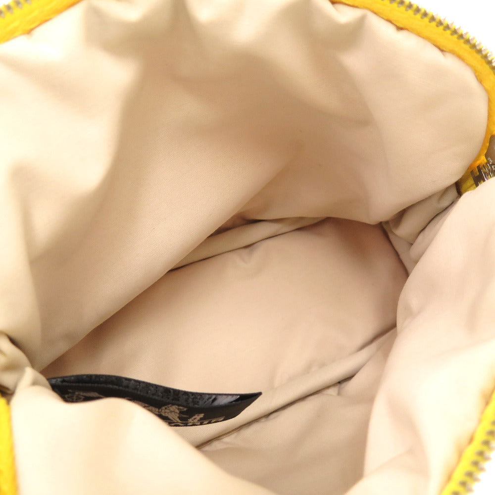 Hermes Pouch Cotton Yellow Boride Pouch Mini Mini Women
