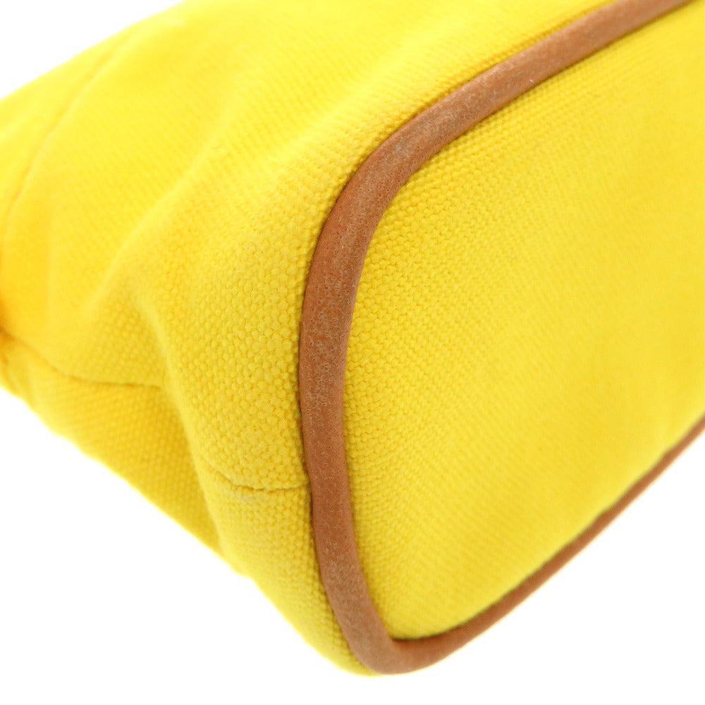 Hermes Pouch Cotton Yellow Boride Pouch Mini Mini Women
