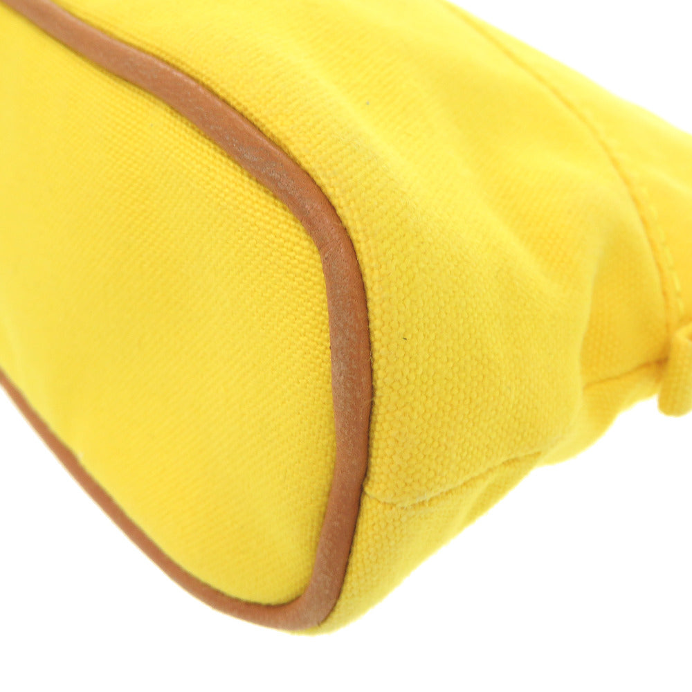 Hermes Pouch Cotton Yellow Boride Pouch Mini Mini Women