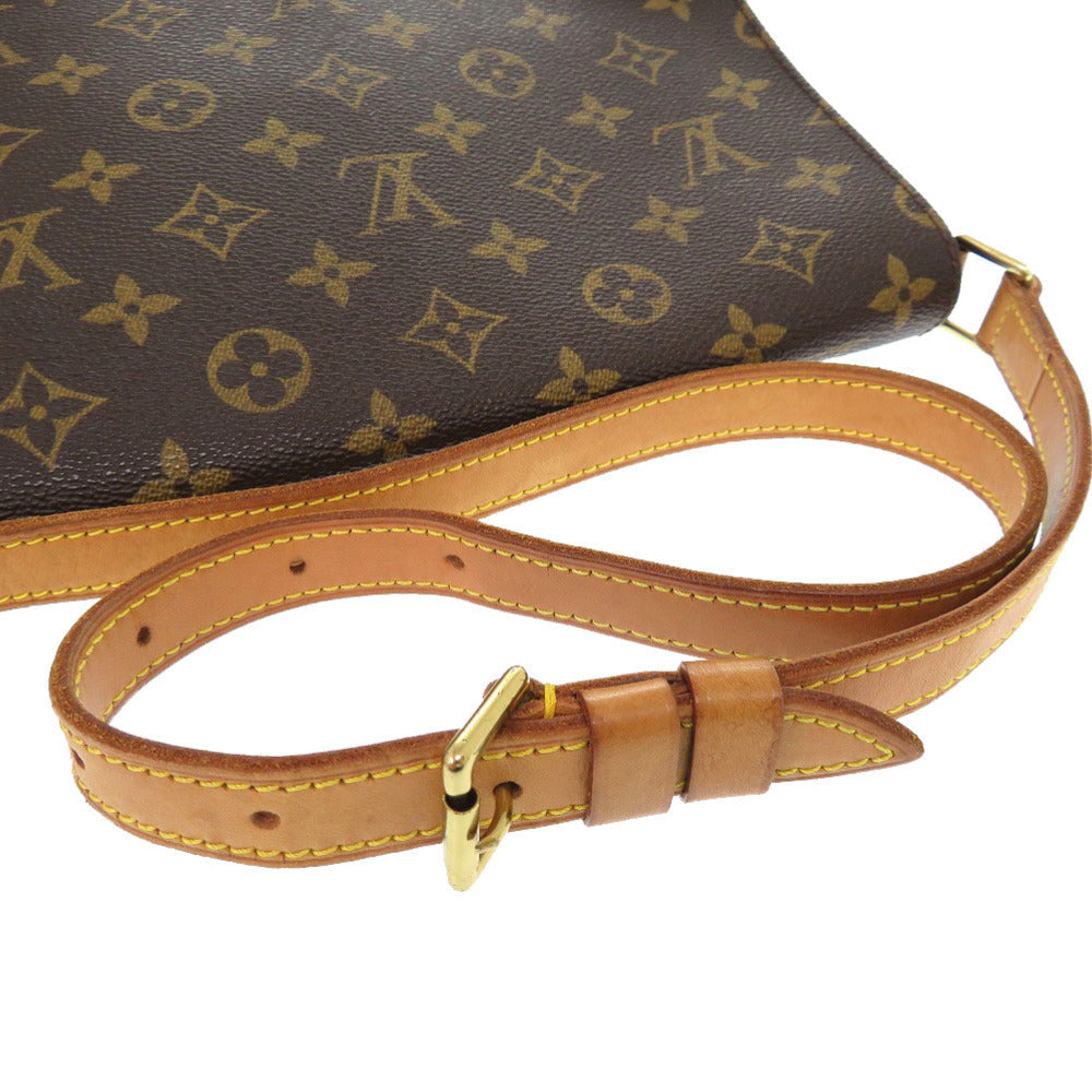 Louis Vuitton Shoulder Bag M51257 Monogram Canvas Brown Monogram Musette Tango Short Strap Women
