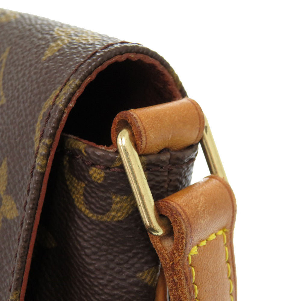 Louis Vuitton Shoulder Bag M51257 Monogram Canvas Brown Monogram Musette Tango Short Strap Women
