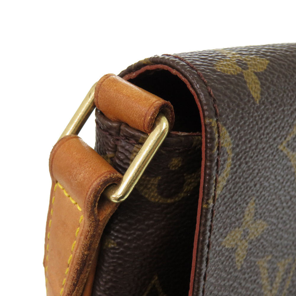 Louis Vuitton Shoulder Bag M51257 Monogram Canvas Brown Monogram Musette Tango Short Strap Women