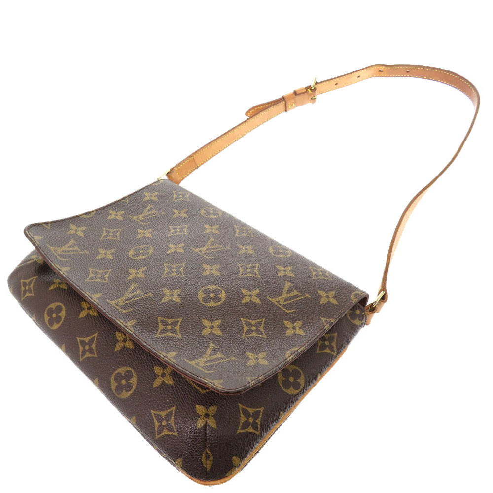 Louis Vuitton Shoulder Bag M51257 Monogram Canvas Brown Monogram Musette Tango Short Strap Women
