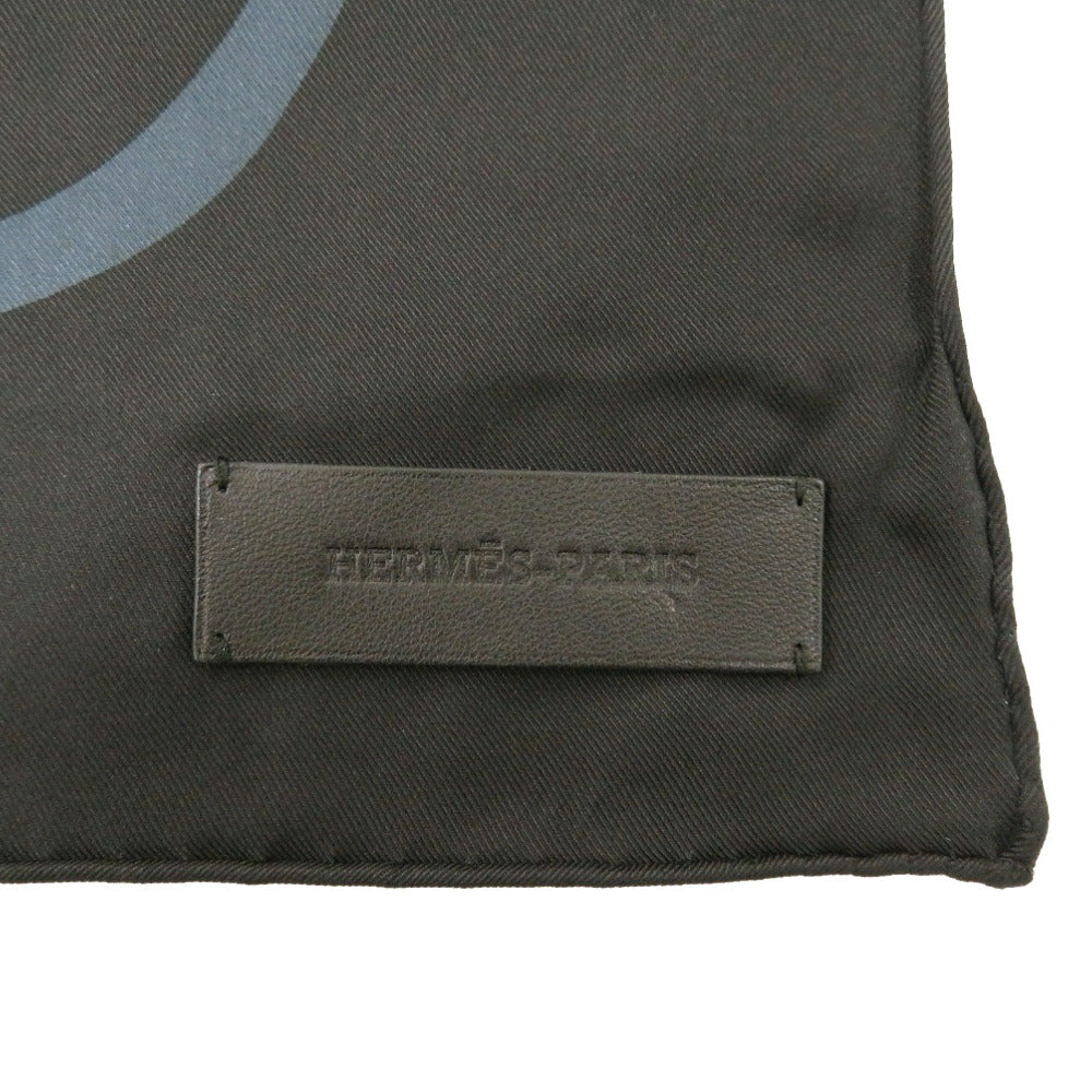 Hermes Scarf Silk Black Carre90 Women