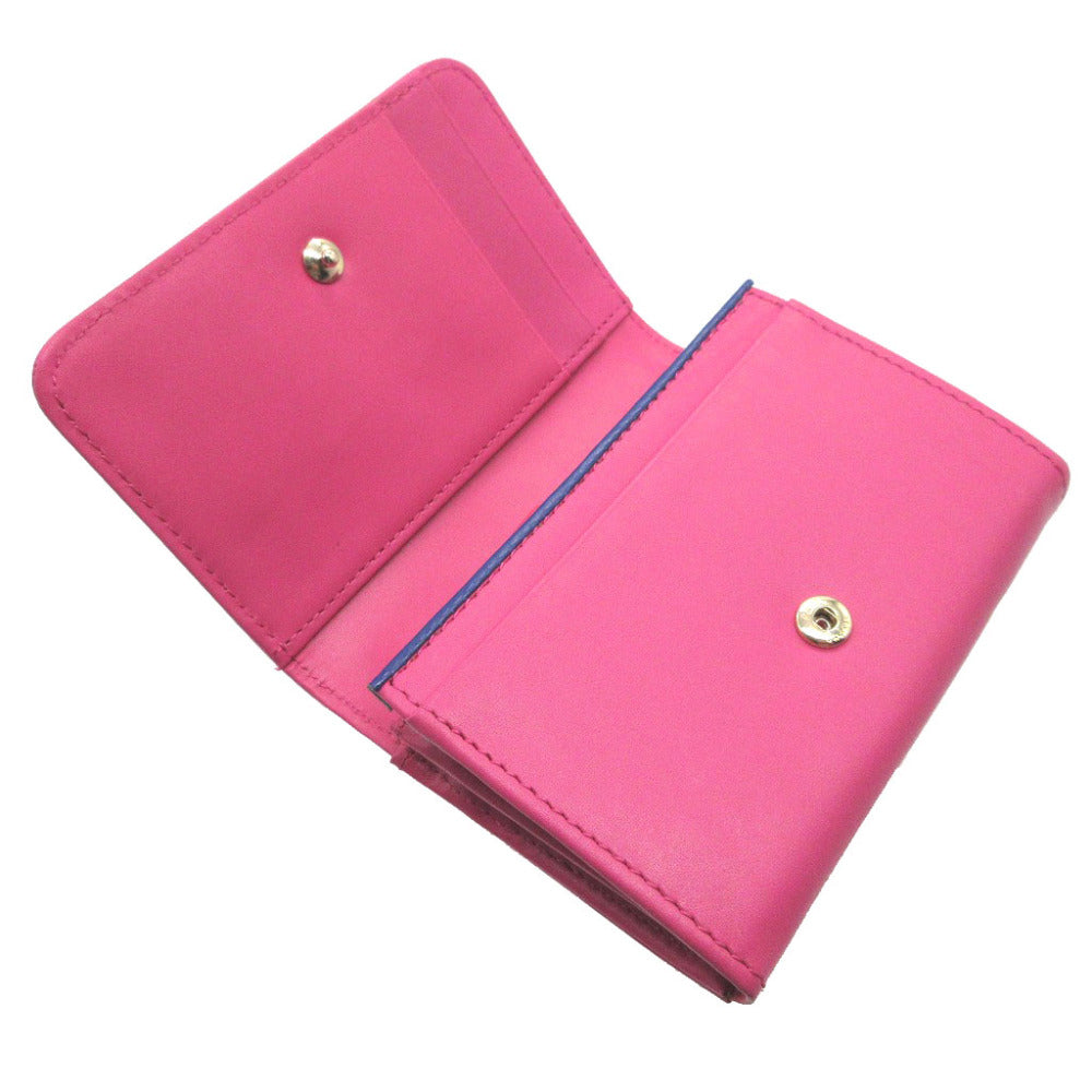 Paul Smith Bifold Wallet Leather Pink Compact Wallet Women