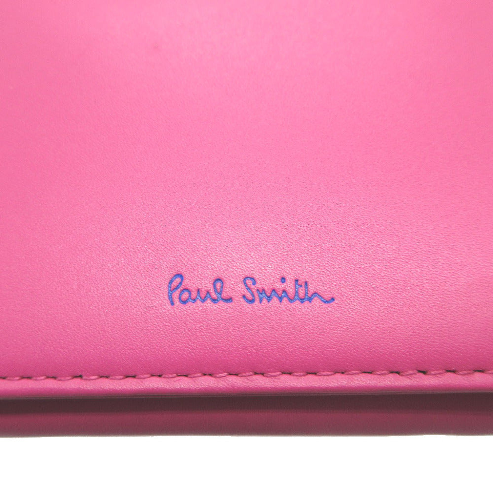 Paul Smith Bifold Wallet Leather Pink Compact Wallet Women