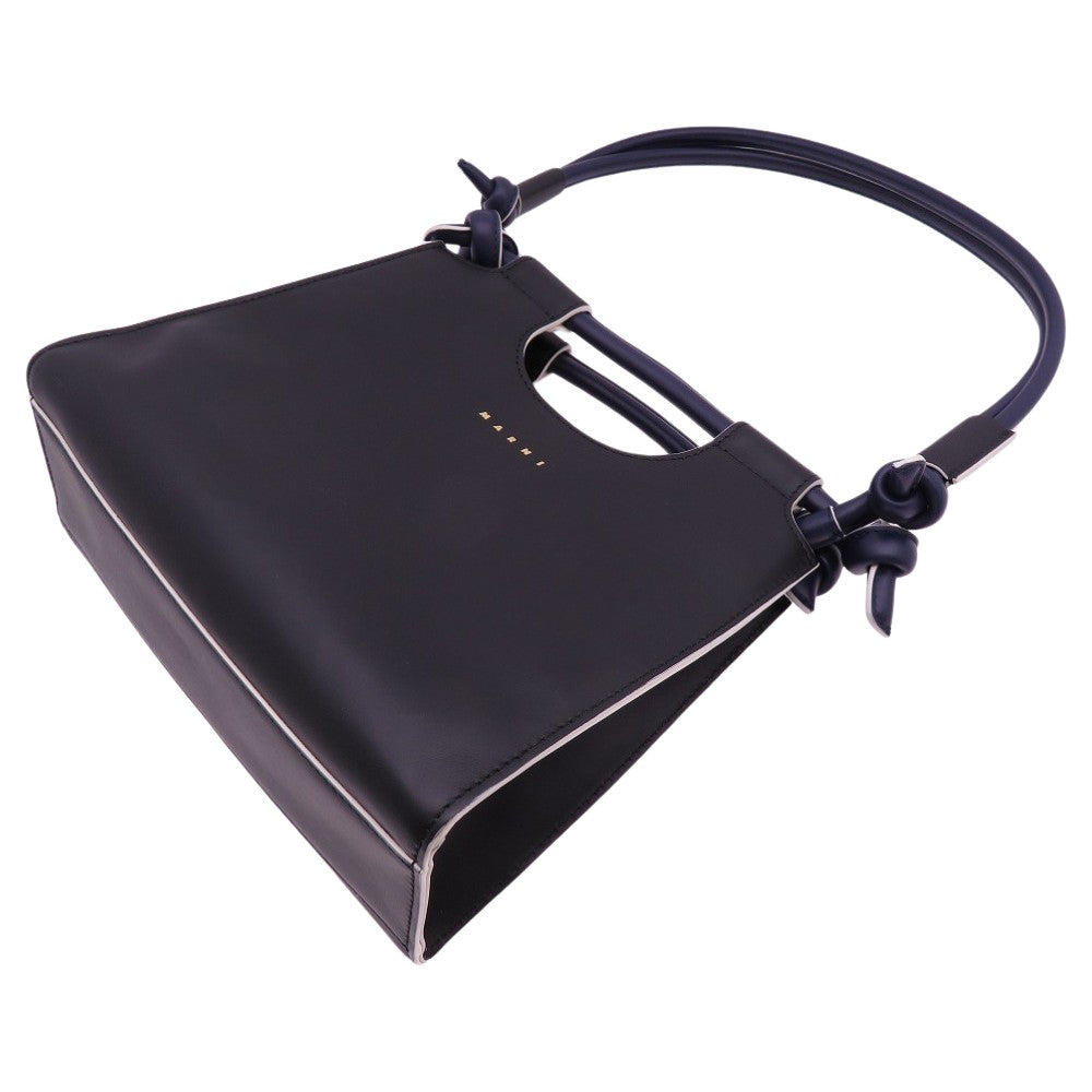 Marni Shoulder Bag Bmmp0055Q0 Leather Black Marcel Knot Tube Knot Women