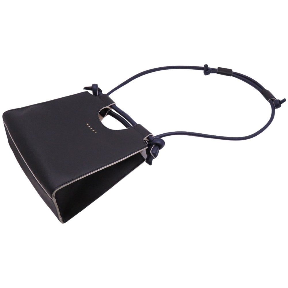 Marni Shoulder Bag Bmmp0055Q0 Leather Black Marcel Knot Tube Knot Women