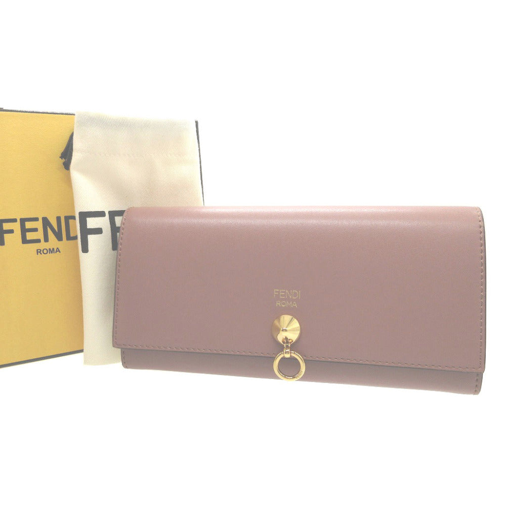 Fendi Long Wallet Purse 8M0251 Leather Pink Two Fold By The Way Women Secondhand
