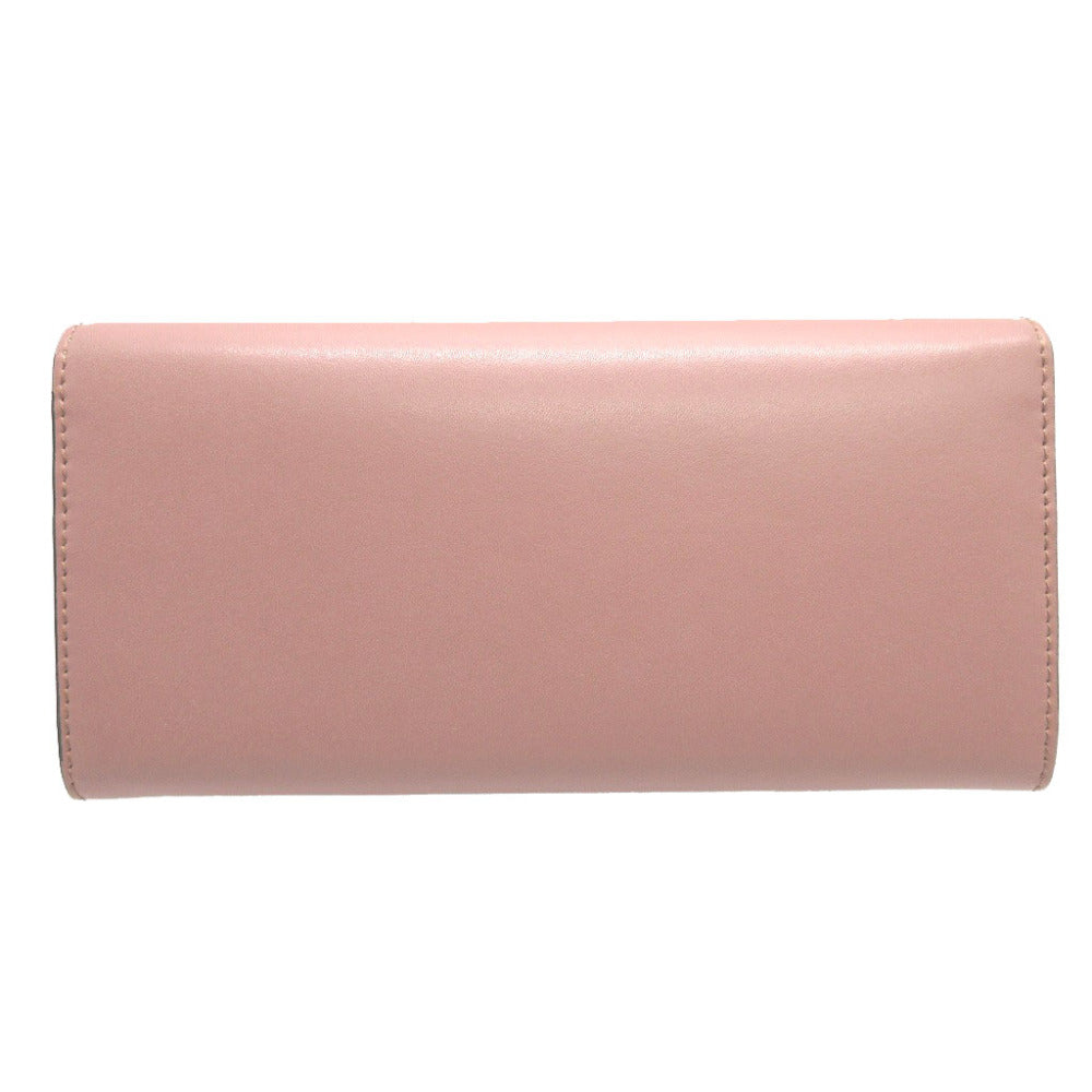 Fendi Long Wallet Purse 8M0251 Leather Pink Two Fold By The Way Women Secondhand