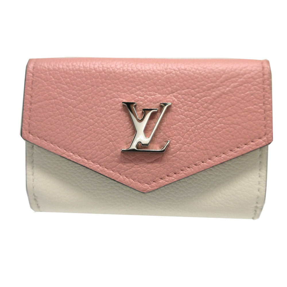 Louis Vuitton Tri-Fold Wallet M63978 Leather Pink Compact Wallet Portefeuille Rock Mini Women