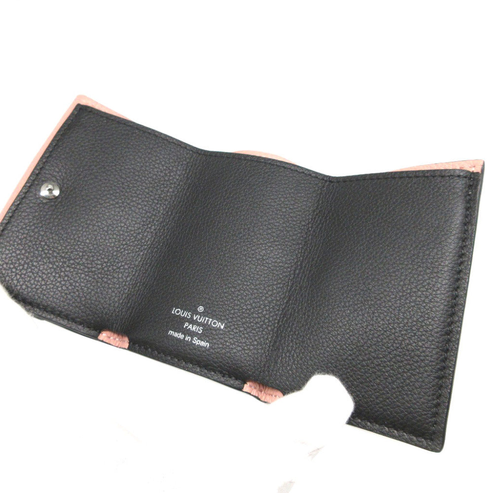 Louis Vuitton Tri-Fold Wallet M63978 Leather Pink Compact Wallet Portefeuille Rock Mini Women