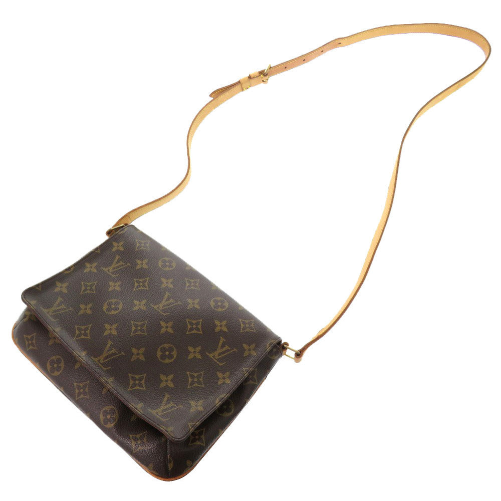 Louis Vuitton Shoulder Bag M51388 Monogram Canvas Brown Monogram Musette Tango Long Strap Women