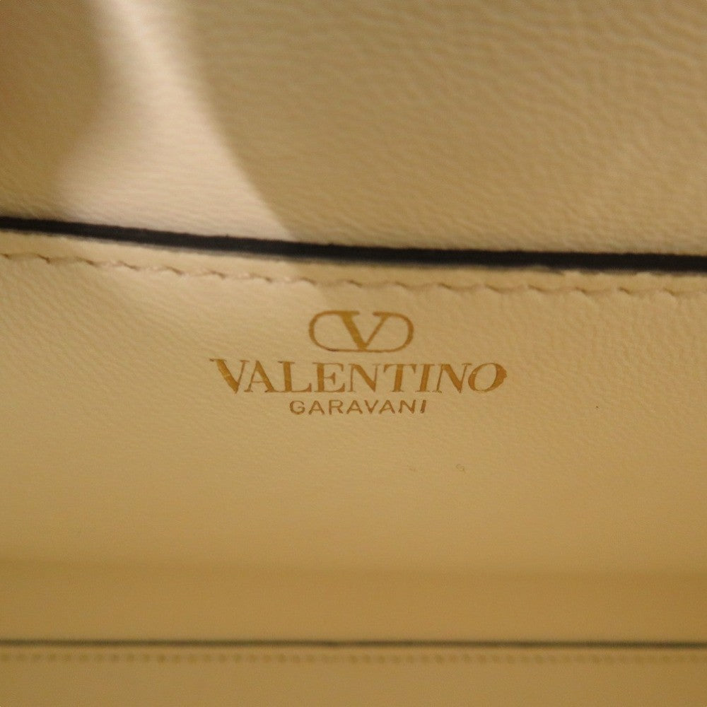 Valentino Handbag Leather Ivory V-Sling 2Way Handbag Women