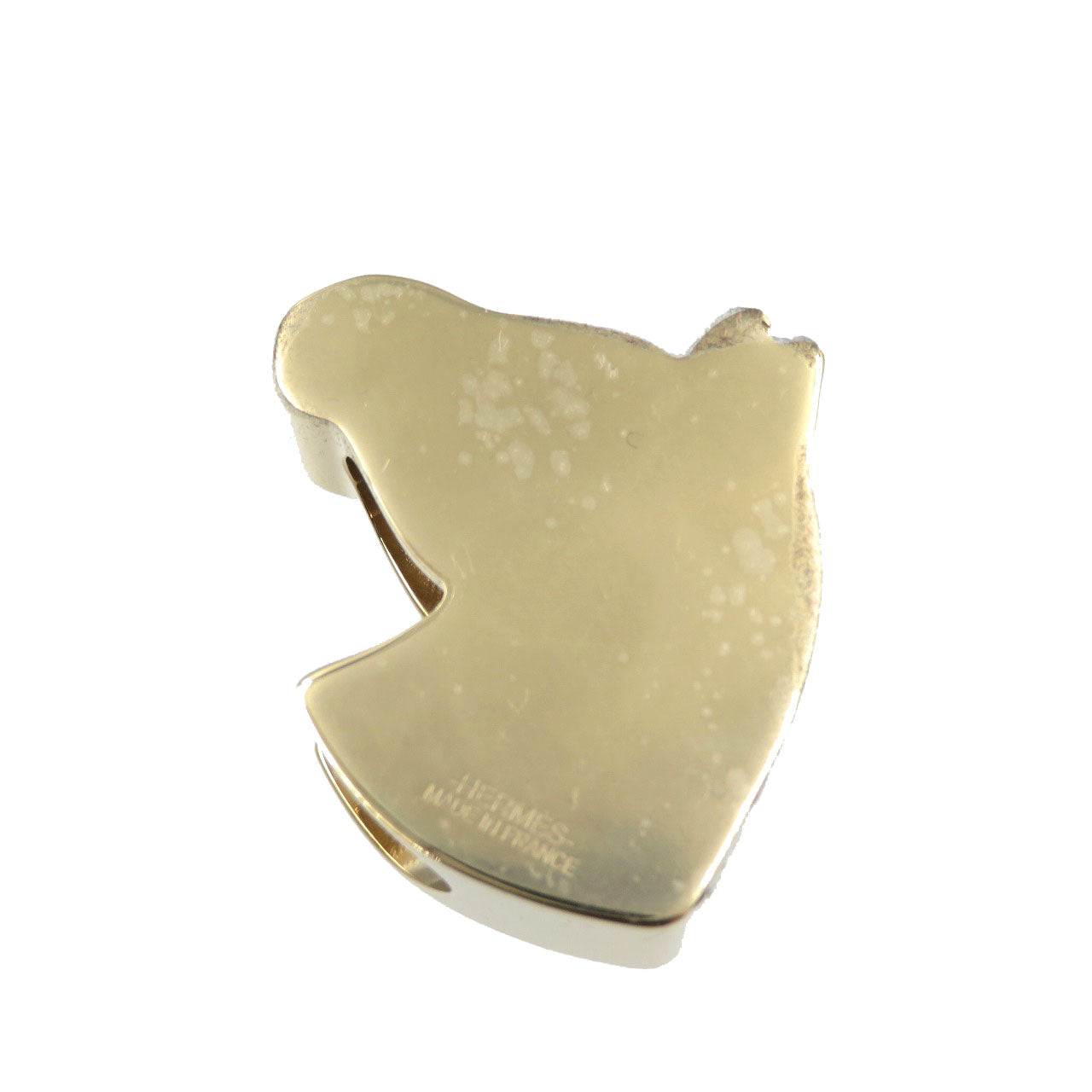 Hermes Scarf Ring Metal Gold Women