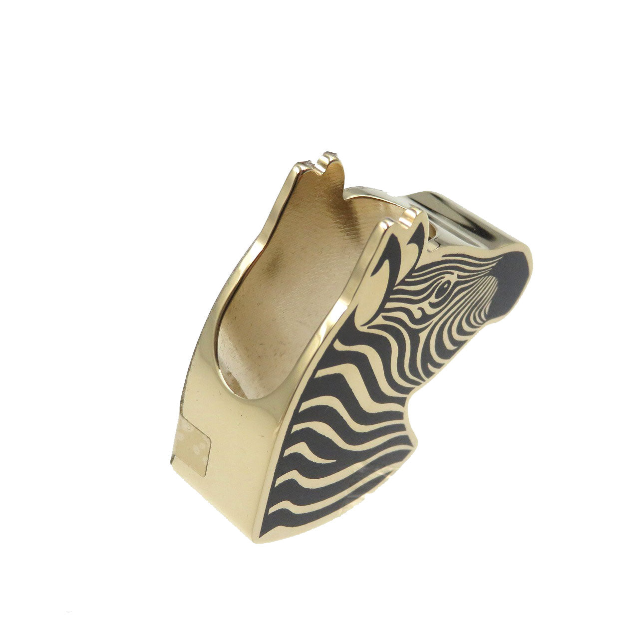 Hermes Scarf Ring Metal Gold Women