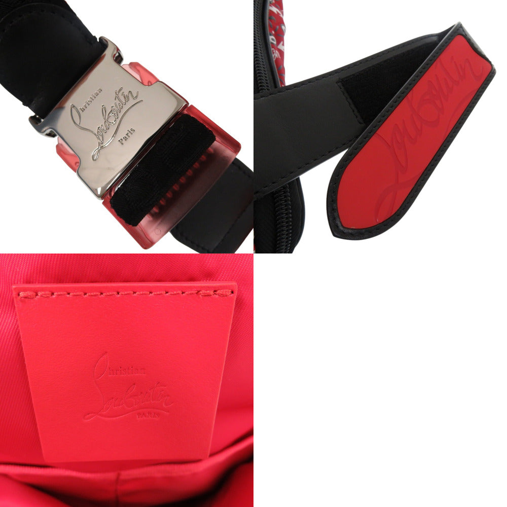 Christian Louboutin Backpack Calfskin Red Hop'N Zip Graphic Print Backpack Women