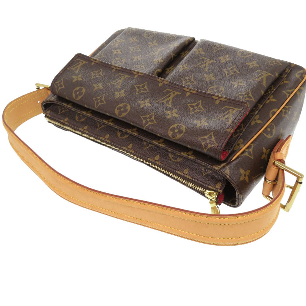 Louis Vuitton Shoulder Bag M51163 Monogram Canvas Brown Monogram Vivasite Gm Women