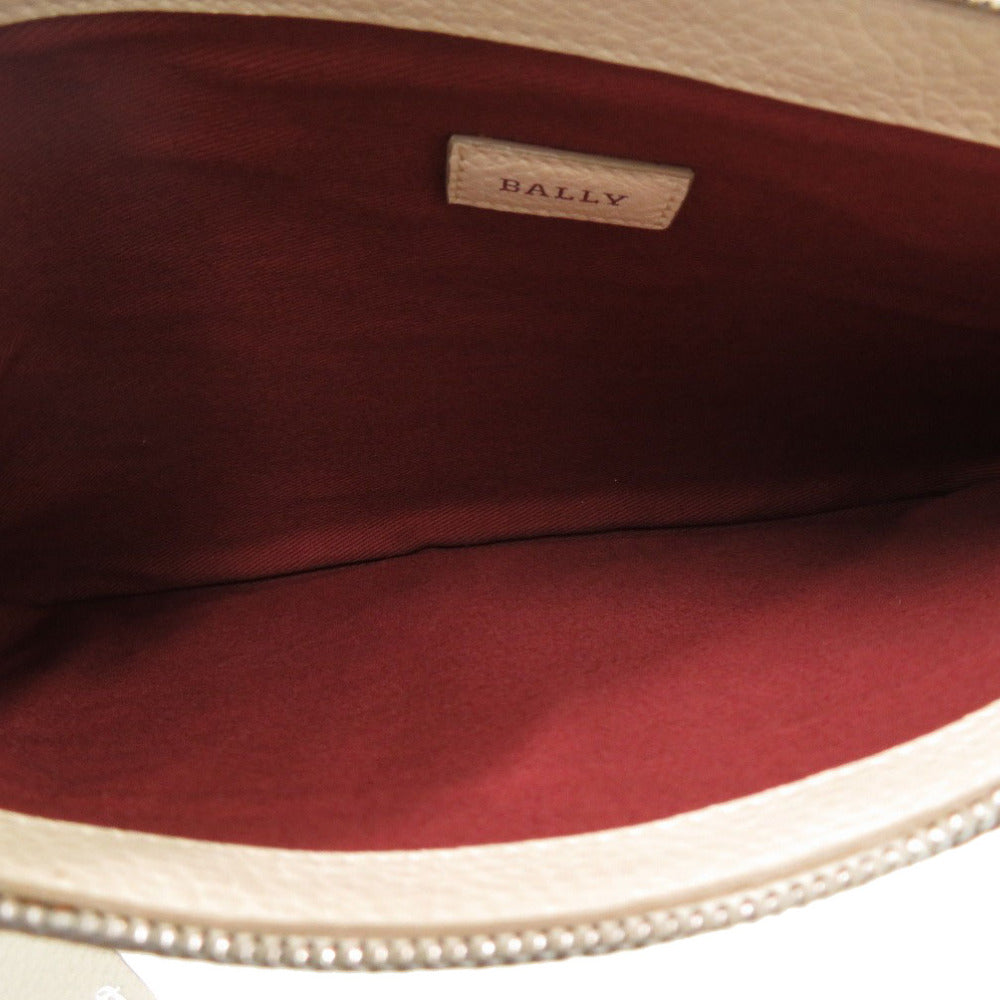 Bally Clutch Bag Talker.Tsp Leather White Unisex(Unisex)